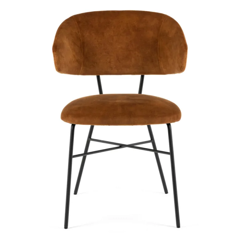 Toro Mobitec ® Fauteuil minimaliste cosy en tissu avec pieds en métal