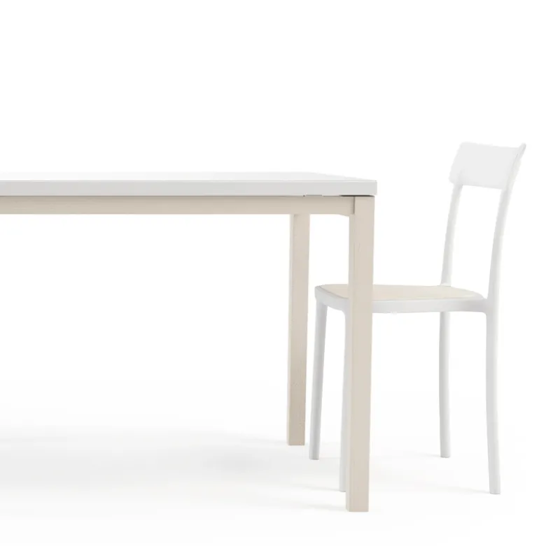 Toy bois Table de cuisine en verre avec rallonge