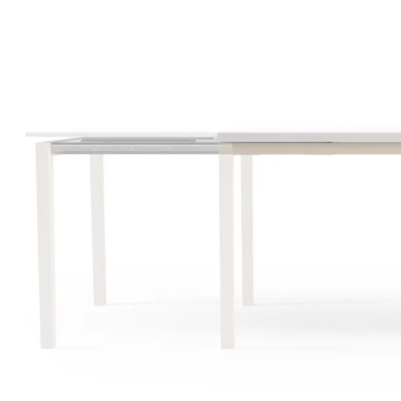 Toy bois Table de cuisine en verre avec rallonge