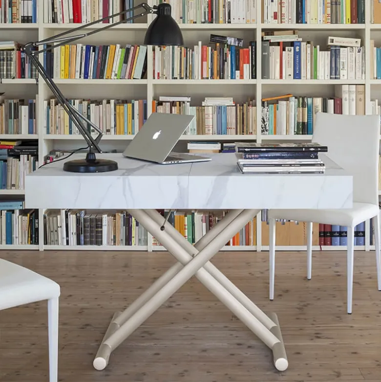 Ulisse Table relevable en mélaminé avec allonges