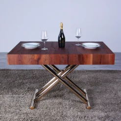Ulisse Table relevable extensible pour petit espace en bois