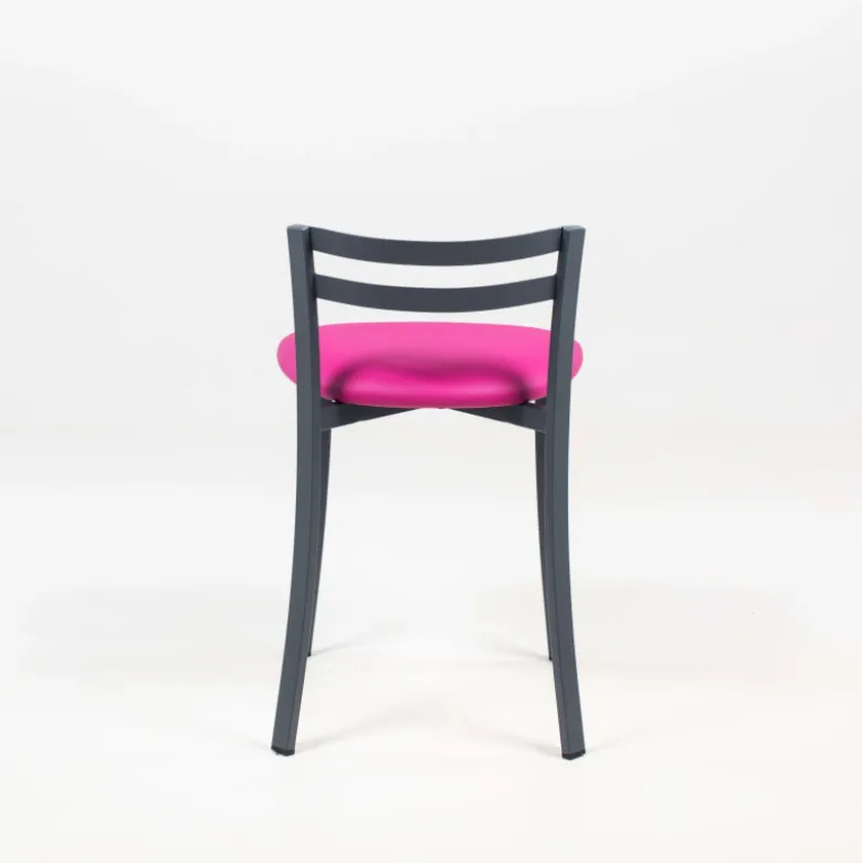 Urane Carrier® Chaise de cuisine avec dossier bas en métal fabriquée en France