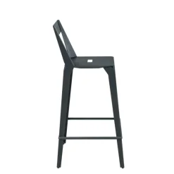 Valence Carrier® Tabouret snack industriel français en métal avec dossier