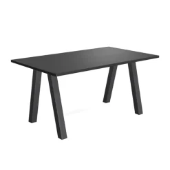 Veneto Table moderne rectangulaire en stratifié avec pieds obliques