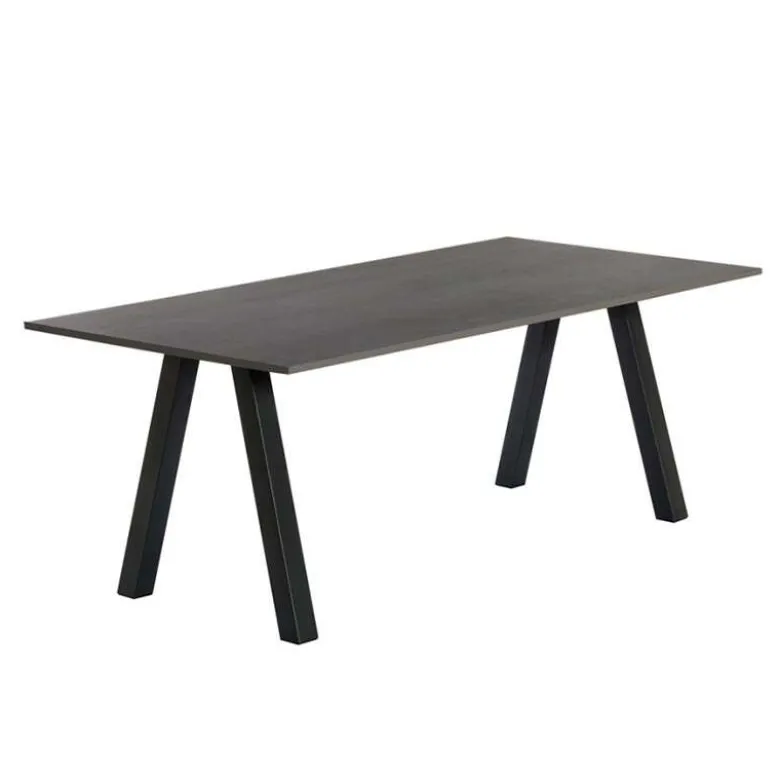 Veneto Table snack moderne stratifié avec pieds obliques