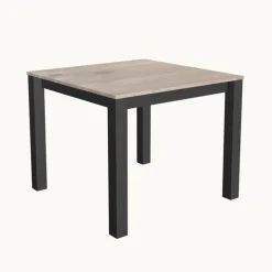 Verona Table carrée avec pieds métal conçue en Belgique