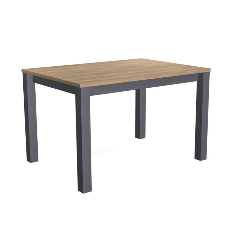 Verona Table rectangulaire en stratifié et pieds métal fabrication belge