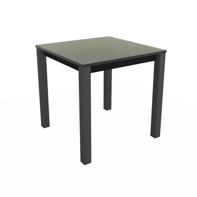 Verona Table snack carrée belge en stratifié pieds en métal