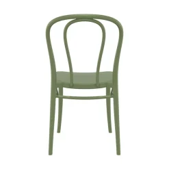 Victor Chaise de jardin bistrot empilable en polypropylène