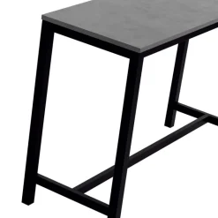 Vienna Table haute de cuisine hauteur 90 cm en stratifié et métal