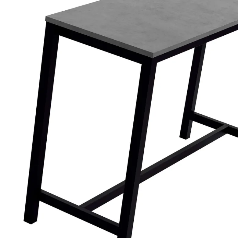 Vienna Table haute de cuisine hauteur 90 cm en stratifié et métal