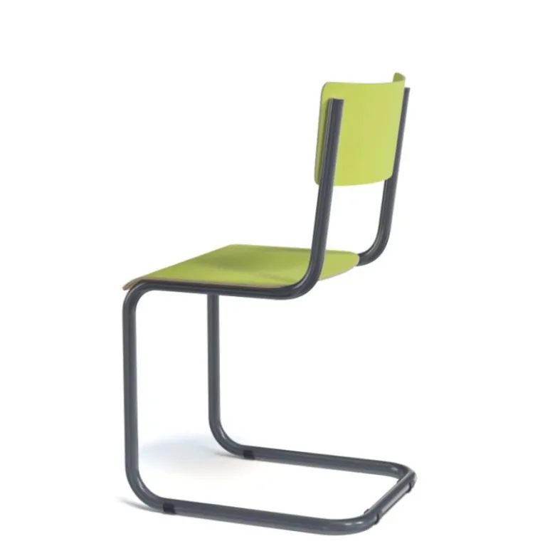 Vintage Chaise rétro style écolier avec pieds en luge