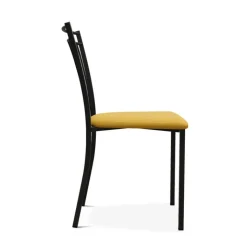 Viva Chaise contemporaine en métal et en tissu fabriquée en Belgique