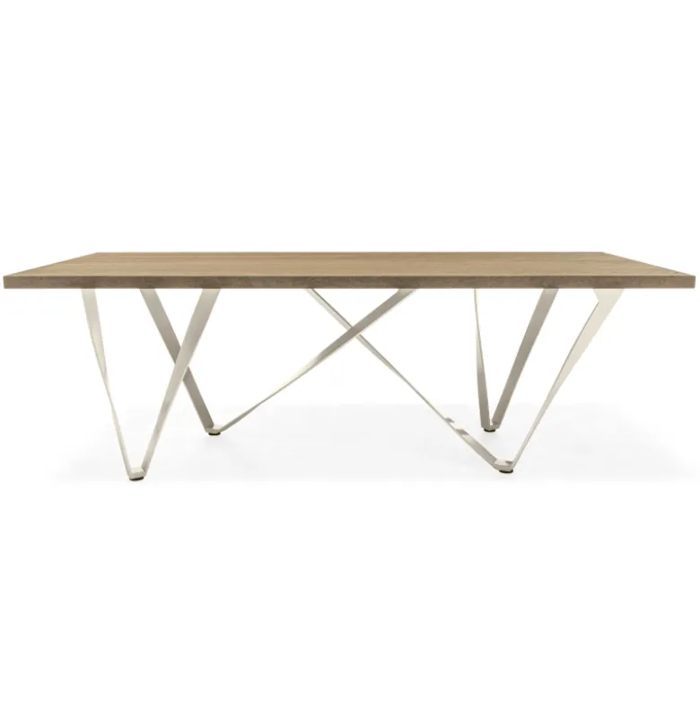 Wave Table design rectangulaire avec pied en métal