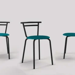 Xélus Carrier® Chaise de cuisine fabriquée en France assise ronde structure métal