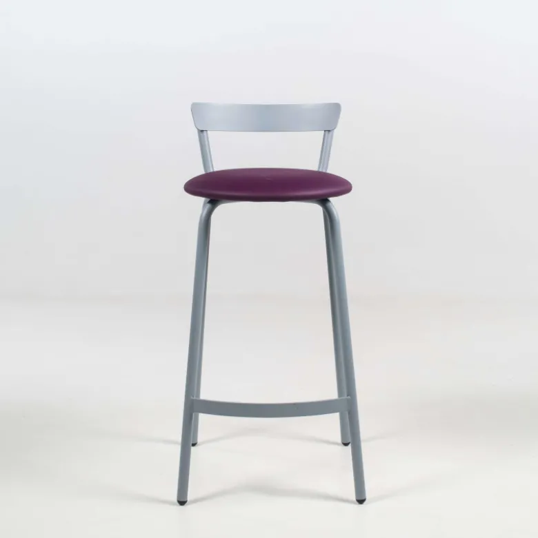 Xoxo Carrier® Tabouret snack fabriqué en France structure en métal et assise rembourrée