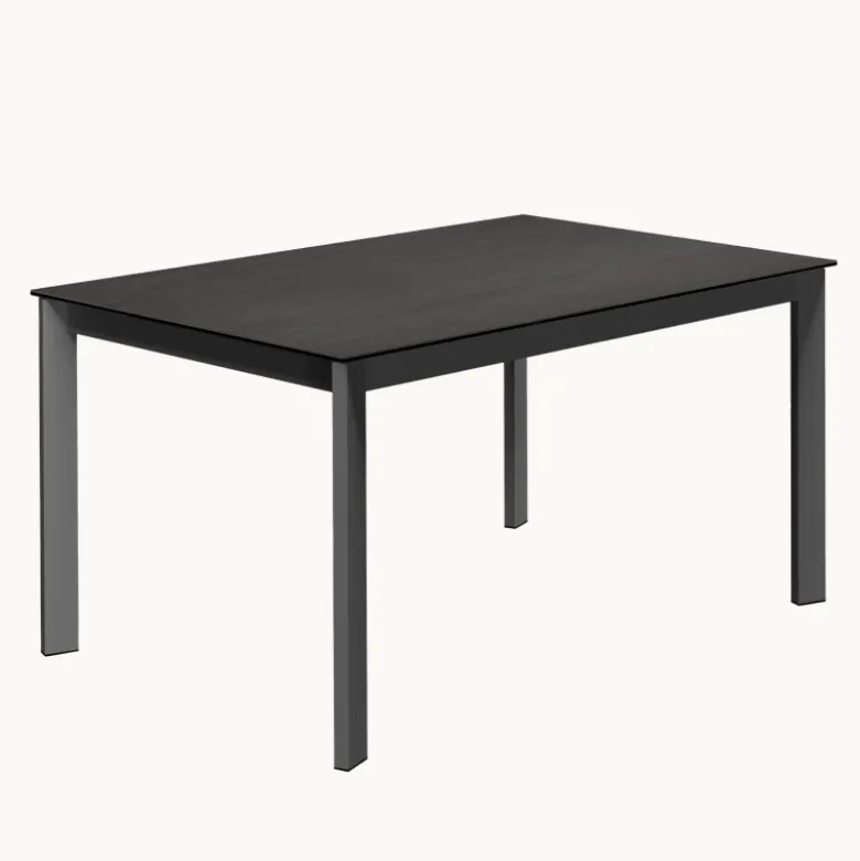 Zenit Table rectangulaire céramique avec pieds métal