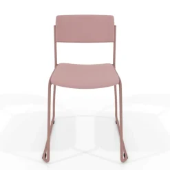 Zoom Chaise moderne en simili avec pieds traîneau
