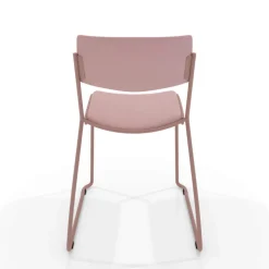Zoom Chaise moderne en simili avec pieds traîneau