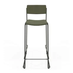 Zoom Tabouret de bar moderne en simili avec pieds traîneau